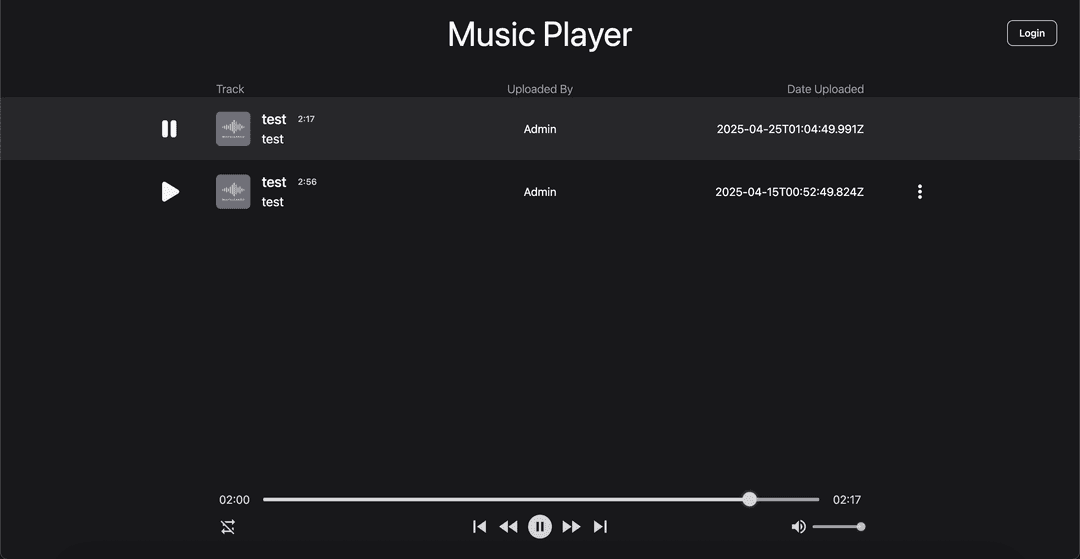Web Music Player